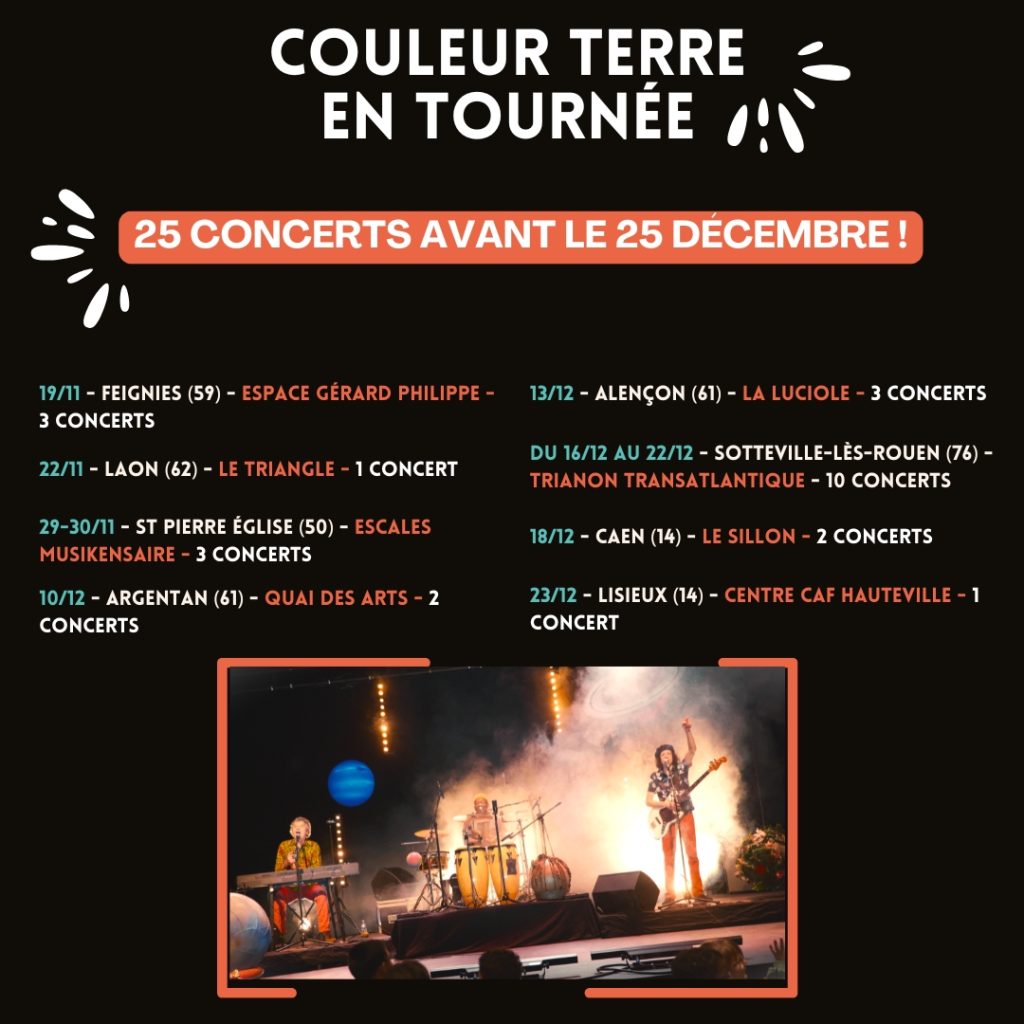 Couleur Terre, les dates de la tournée automne 2024